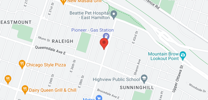 map of 416 Upper Gage Avenue